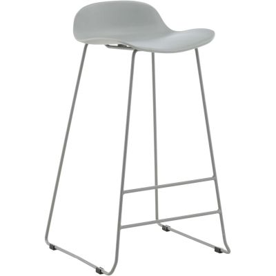 Tabouret de bar en acier et plastique Wave (Gris)