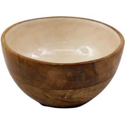 Bol en manguier et émail Nacre (11 cm)