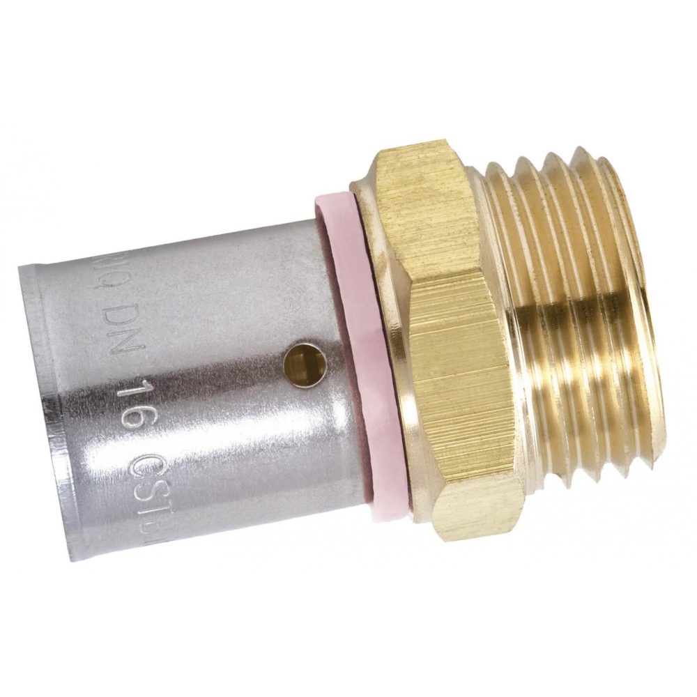 CENTRALE BRICO Raccord droit à sertir laiton M 12 x 17 pour tube en per