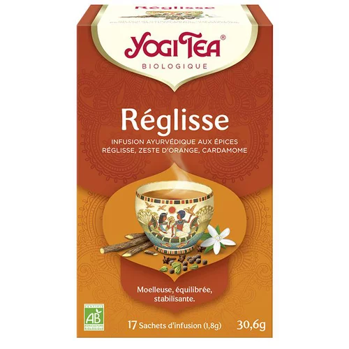 Pour un jardin agréable：Yogi Tea Réglisse – La boîte de 17 sachets