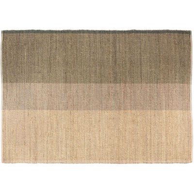 Tapis en jonc de mer et coton thym Karan