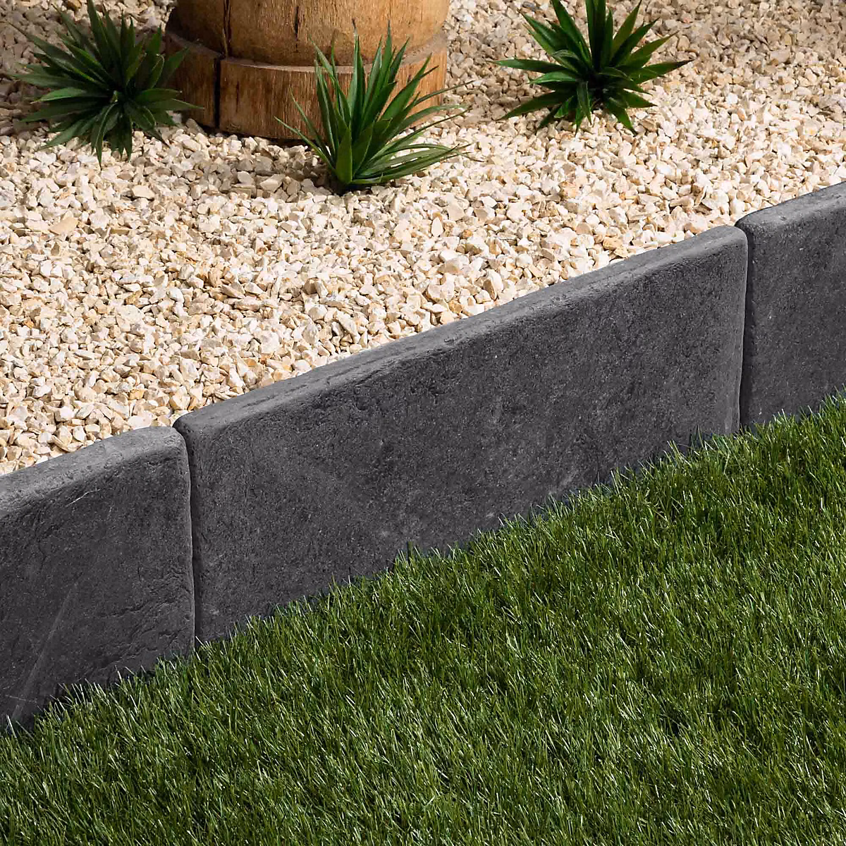 Bordure de jardin Ardoise Noire Vieillie 50 × 25 × 3 cm (bordures soit 2 | 5 mètres) – RO'MA NATURE – lot de 5