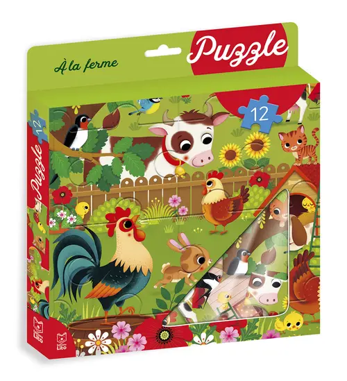 Jardin accessoire：Puzzle 12 pièces "À la ferme" aux Éditions Lito