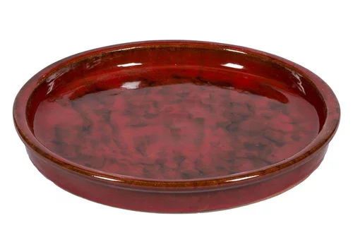 Pour un jardin agréable:Soucoupe en grès émaillé rouge Passion for Pottery Shanghaï - Ø 40 cm