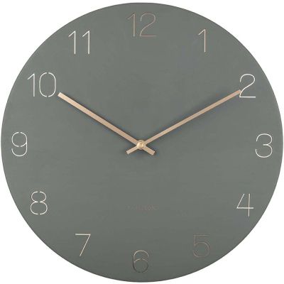 Horloge en métal chiffres gravés Charm (Vert)