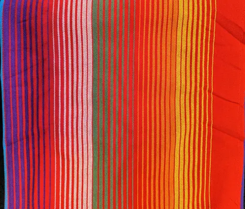 Pour vos jardins：Hamac traditionnel Kocon Chromalys coloris multicolore en coton - 340 x 140 cm