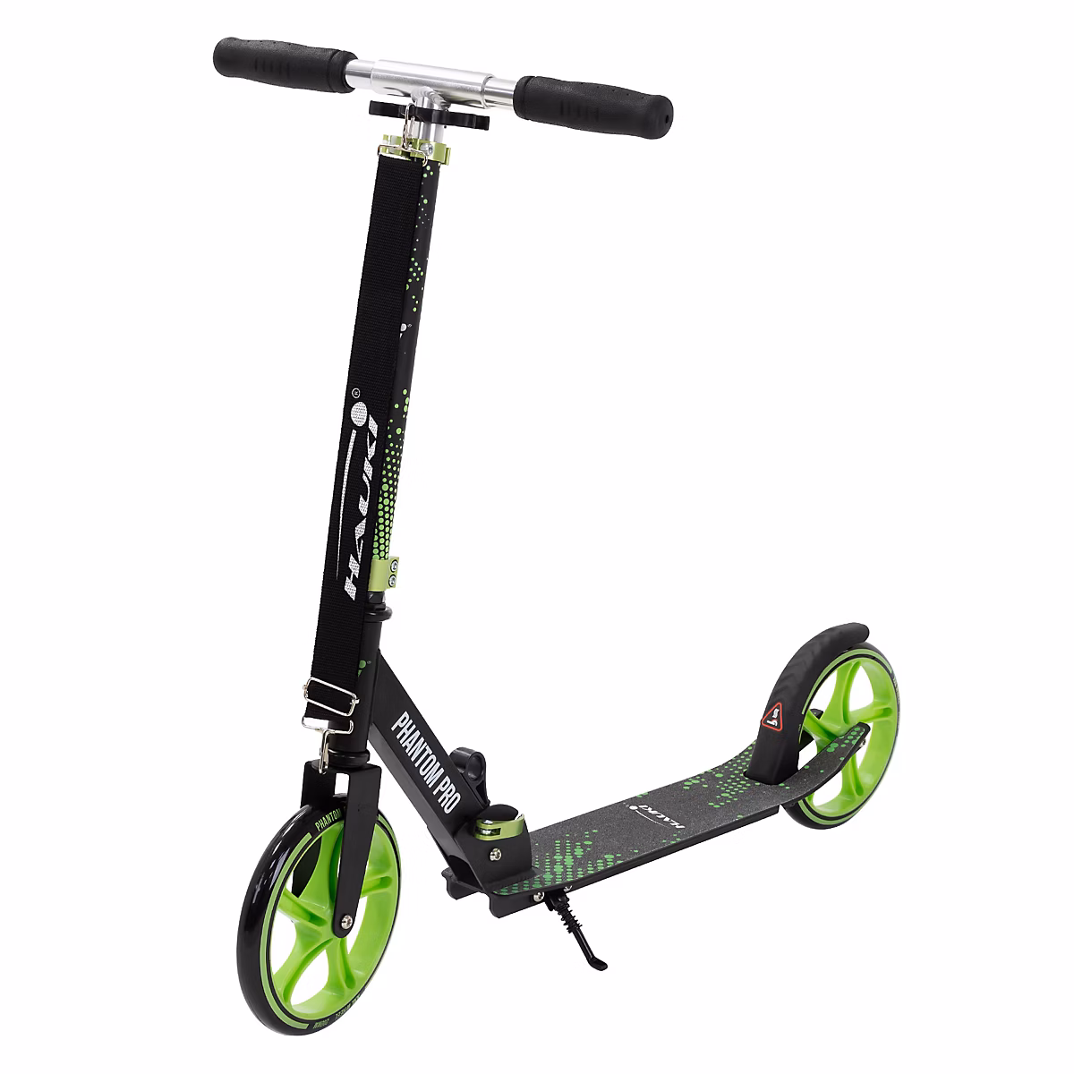 Jeux et loisirs – Cityroller Hauki vert pliable réglable roues xxl frein à pédale et béquille pour enfants et adultes