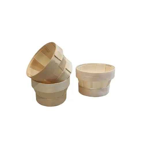 Au service de votre jardin:Lot de 3 gobelets en bois biodégradables Ø 8,5 cm - Les 3 pièces