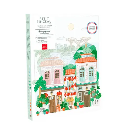 Jardin et confort:Peinture au numéro Singapour Petit Pinceau by La Petite Épicerie - 25,5 x 33 cm