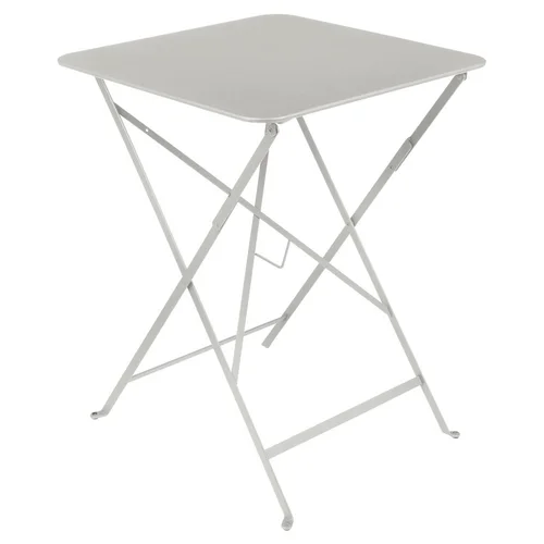 Jardin & pratique:Table pliante Bistro coloris gris argile en acier Fermob - 57 x 57 x 74 cm