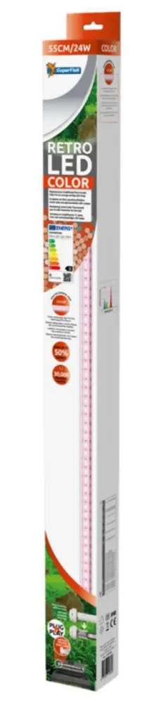 Une idée pour vos extérieurs：Rampe lumineuse multicolore SUPERFISH RetroLED - 55cm