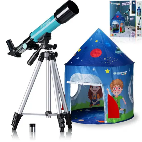 Jardin et loisirs:Télescope à lentille 50/360 tente d’observation bleue Bresser - 3,8 x 7 x 1 m