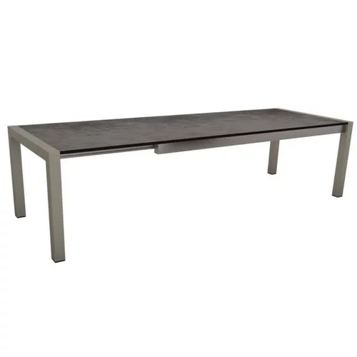 Pour mieux profiter du jardin：Table extensible coloris gris en aluminium Stern - 294 x 100 cm