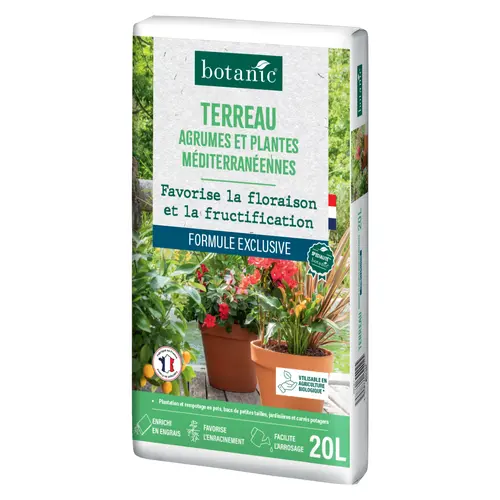 Nature facile:Terreau pour agrumes et plantes méditerranéennes botanic® 20 L