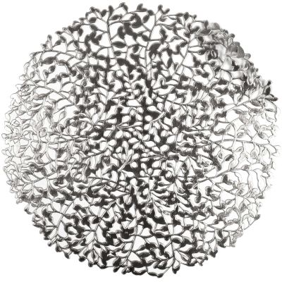 Set de table rond feuillage 38 cm (Argenté)