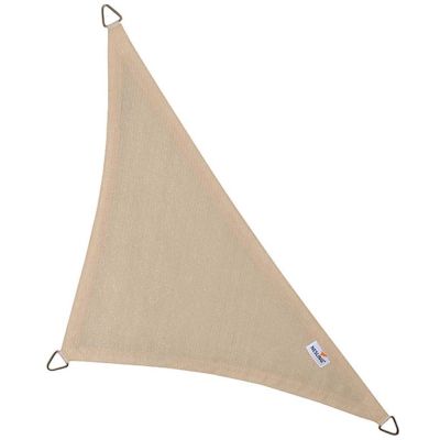 Voile d'ombrage triangulaire Coolfit crème porcelaine (4 x 4 x 5,7 m)