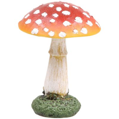 Champignon dans l'herbe en résine (Rond - hauteur 13 cm)
