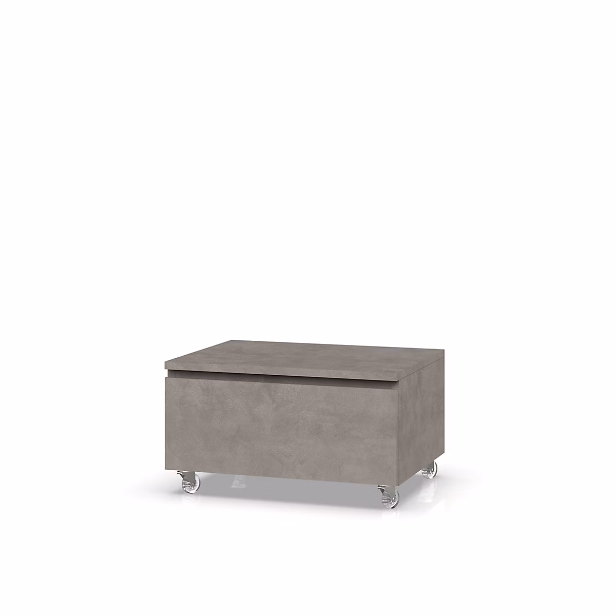Boîte et support de rangement de salle de bains – Commode ASTRA havane pierre avec roues