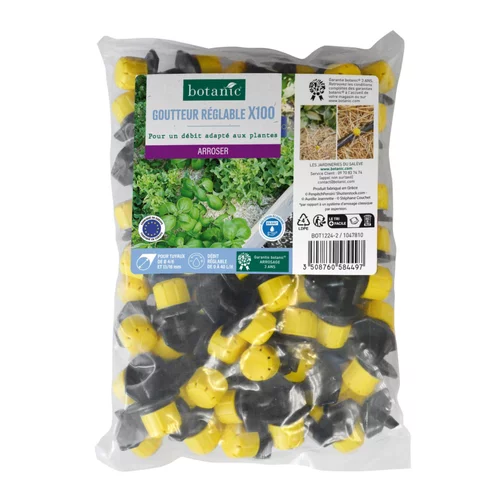 Une idée maline pour l’extérieur:100 goutteurs réglables tuyau Ø 4/6 mm 13/16 mm botanic® - Arrosage goutte à goutte