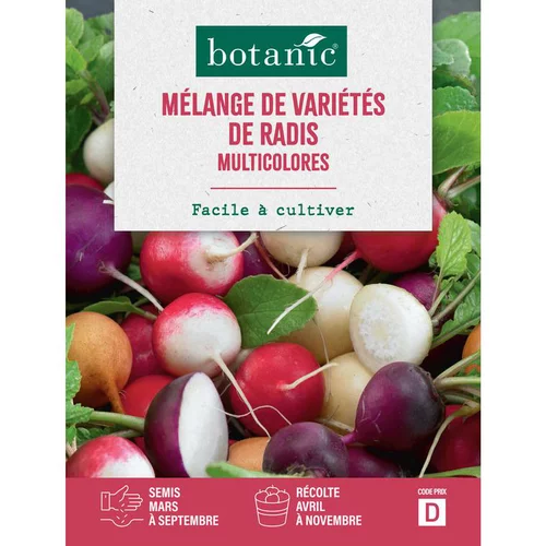 Bien pour le jardin：Mélange de graines variétés de radis botanic® - graines à semer