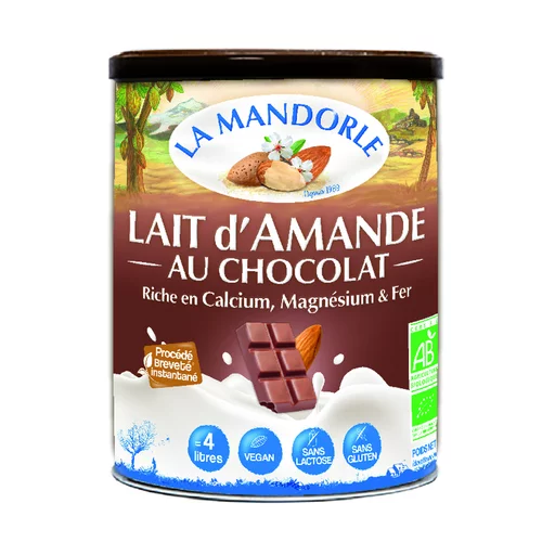 Pour un jardin bien équipé:Lait amande au chocolat poudre 400g