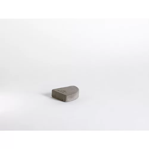 Choix pour le jardin：Pied quart de rond en terre grise H 2,5 x Ø 12 cm
