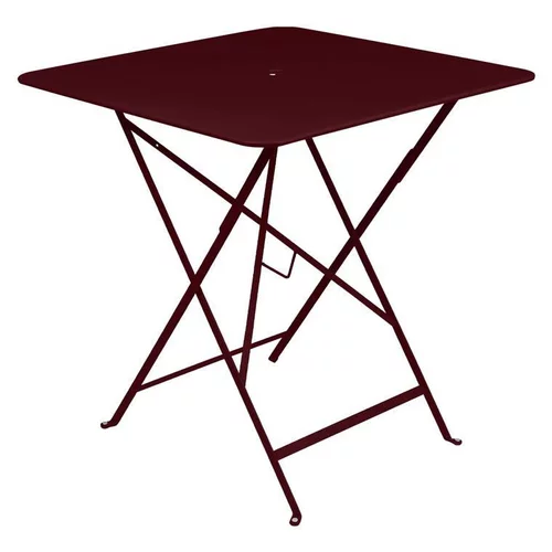 Pour tous vos besoins extérieurs:Table pliante coloris cerise noire en acier Fermob Bistro - 71 x 71 x 74 cm