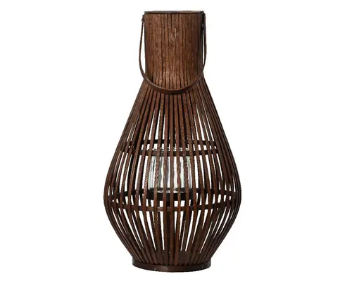 Extérieur moderne：Lanterne en bambou marron - Ø 30 x H 55 cm