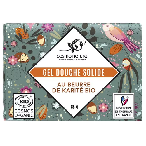 Confort pour le jardin：Gel douche solide Beurre de karité Etui 85 g vert