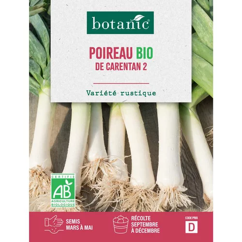 Déco jardin：Graines de poireau de carentan 2 bio botanic® - graines à semer