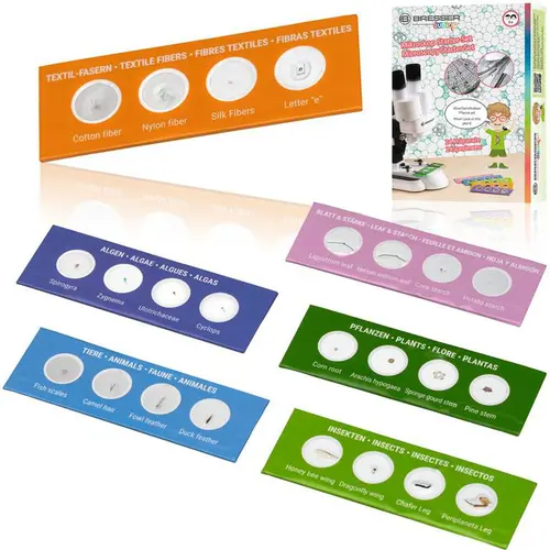 Jardin pratique：Kit de démarrage microscope multicolore Bresser - 13,5 x 9,5 cm