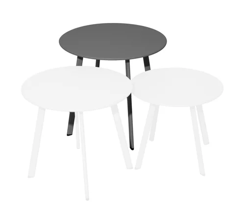 Pour simplifier vos extérieurs:Table basse en acier graphite Massaï - Ø 50 x H 43 cm