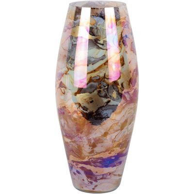 Vase en verre Melange Cone (Marron)