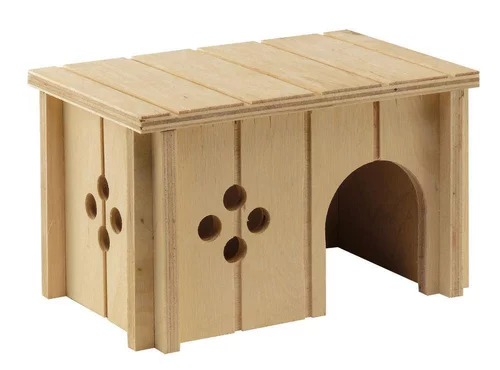 Espace vert facile：Maisonnette pour hamster coloris marron en bois