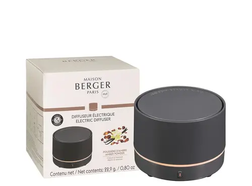 Jardin et nature：Diffuseur nomade gris Maison Berger parfum Poussière d’ambre