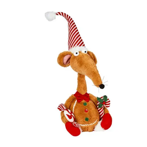 Choix jardin：Rat en polyester/coton façon pain d’épice marron Renton - 48 cm