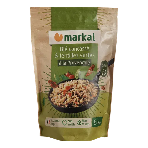 Espace vert facile：Mix à la provençale blé concassé et lentilles vertes bio Markal - 350 g