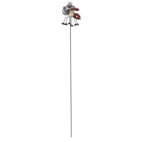 Solution extérieur：Pique Coccinelle phosphorescente en métal rouge