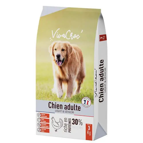 Une idée pratique pour le jardin:Croquettes light pour chien senior au poulet VivaCroc – 3 kg