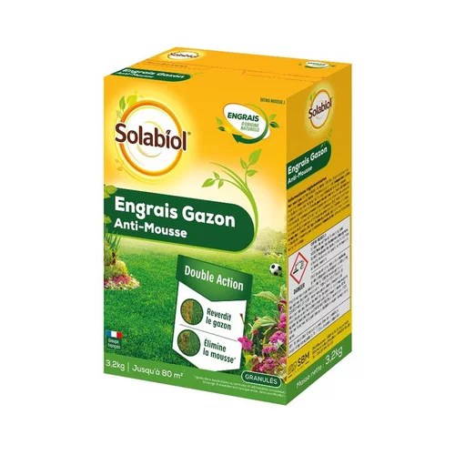 Jardin quotidien:Engrais Gazon Anti-mousse 3,2 kg 11x19x27 cm