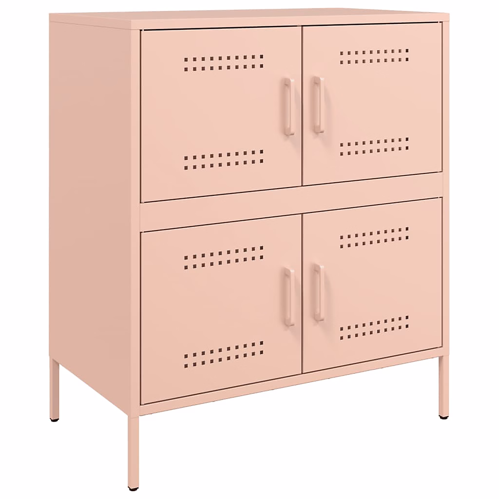 Buffet rose 68 × 39 × 79 cm acier vidaXL