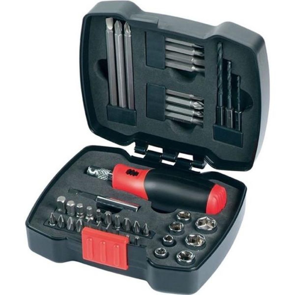 Black et Decker Coffret tournevis a cliquet manuel avec embouts (43 pieces) black+decker - a7175-xj