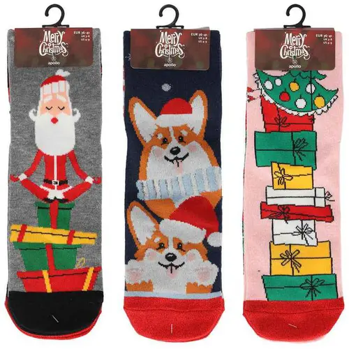 Espace vert utile:Chaussettes de Noël à motifs fantaisie pour femme - 36/41