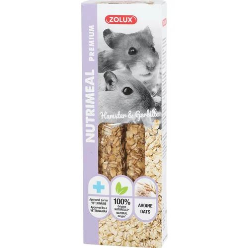 Pour votre espace vert:Sticks à l’avoine pour hamster et gerbilles Zolux Nutrimeal - 110 g