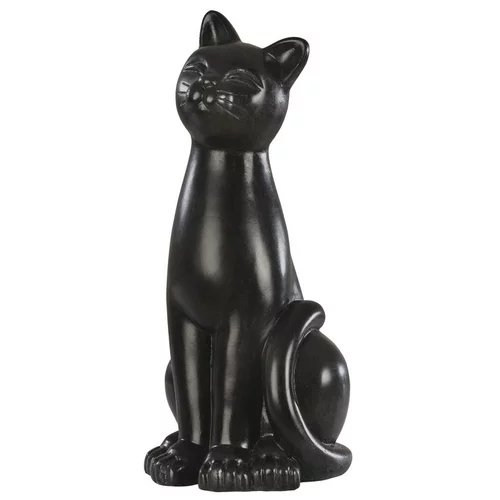 Côté jardin：Statue en béton ciré anthracite Hairie Grandon chat déco petit modèle - 42 cm