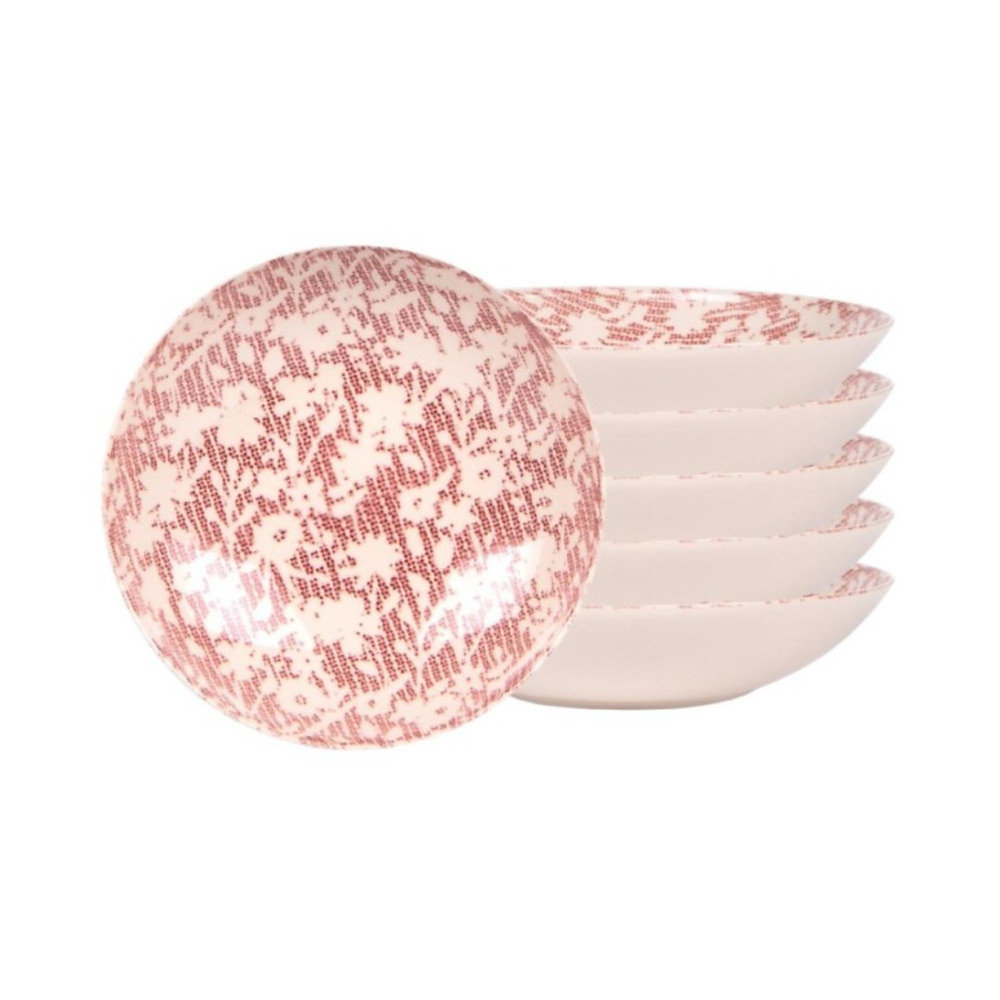 Vaisselle – Assiette creuse Léa rouge 22 cm (lot de 6)