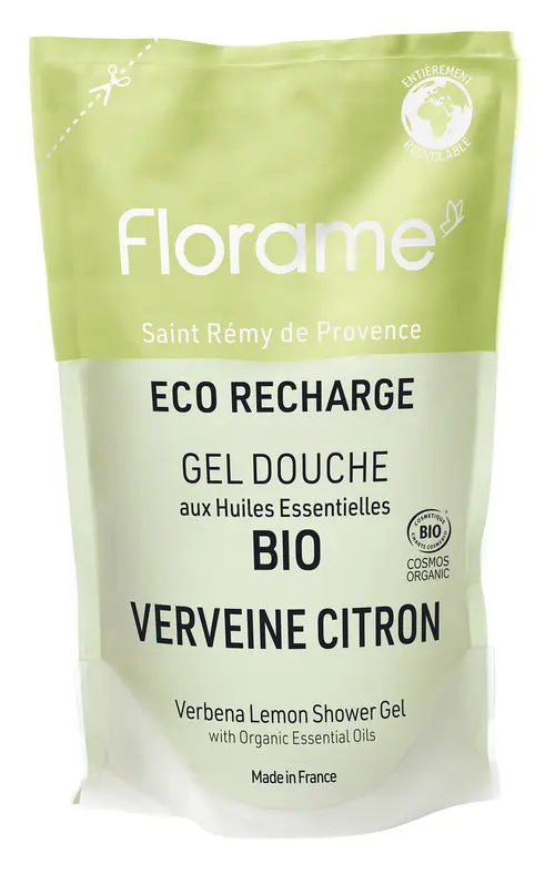 Pour mieux profiter du jardin：Recharge de gel douche verveine citron Florame - 700 ml