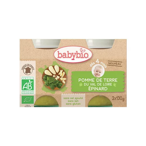 Pour mieux aménager votre jardin：Petits pots pomme de terre et épinards Babybio 2 x 130 g