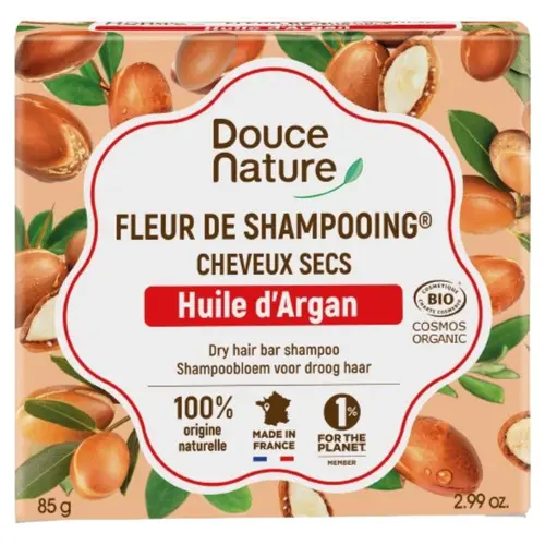 Pour embellir vos extérieurs：Fleur de shampoing pour cheveux secs Douce Nature - 85 g