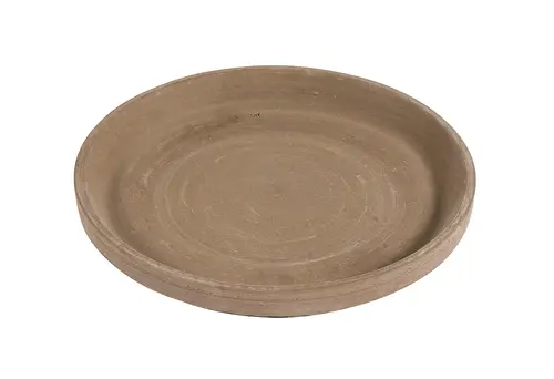 Extérieur accessoire:Soucoupe en terre cuite Basalt - Ø 26 x H 3,6 cm